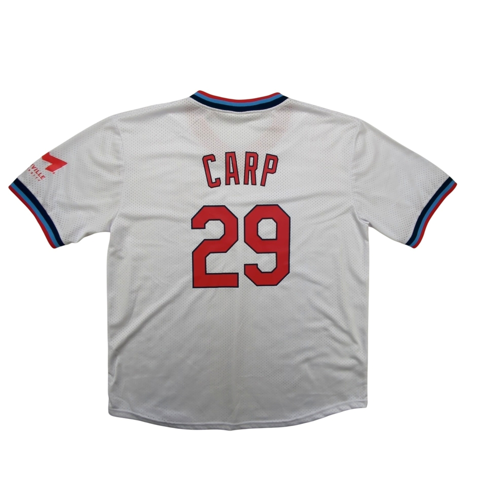 St Louis Cardinals Shirt Mens XL White Red Blue MLB Baseball Jersey CARP 29